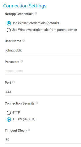 Connection Settings